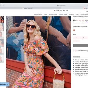 NWT Printfresh Penciled In Dress in Sold Out Show - M